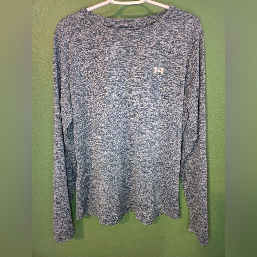 Under Armour HeatGear Blue Long Sleeve Athletic Top XL